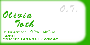 olivia toth business card