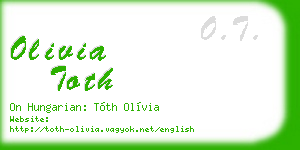 olivia toth business card